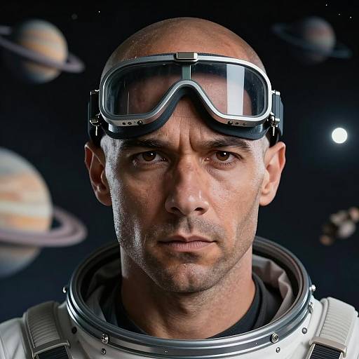Intense Space Explorer Portrait