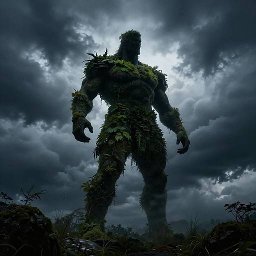 Majestic Earth Guardian in Storm