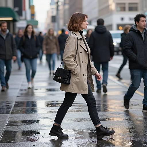 Woman with Blunt Cut in City
