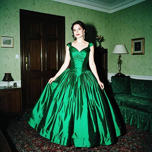 Elegant Green Party Gown