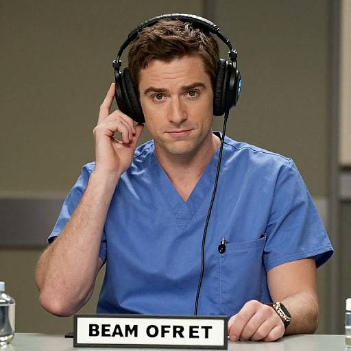Zach Braff as J.D. with Headphones