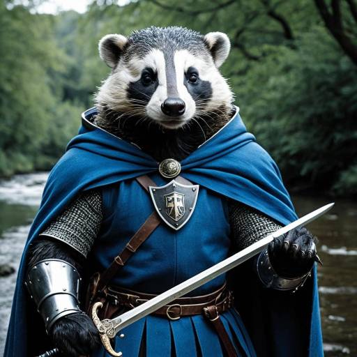 Badger Knight in Stylish River Armor
