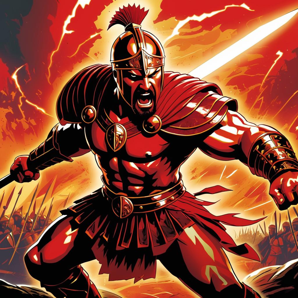 Menelaus in Epic Comic Book Battle