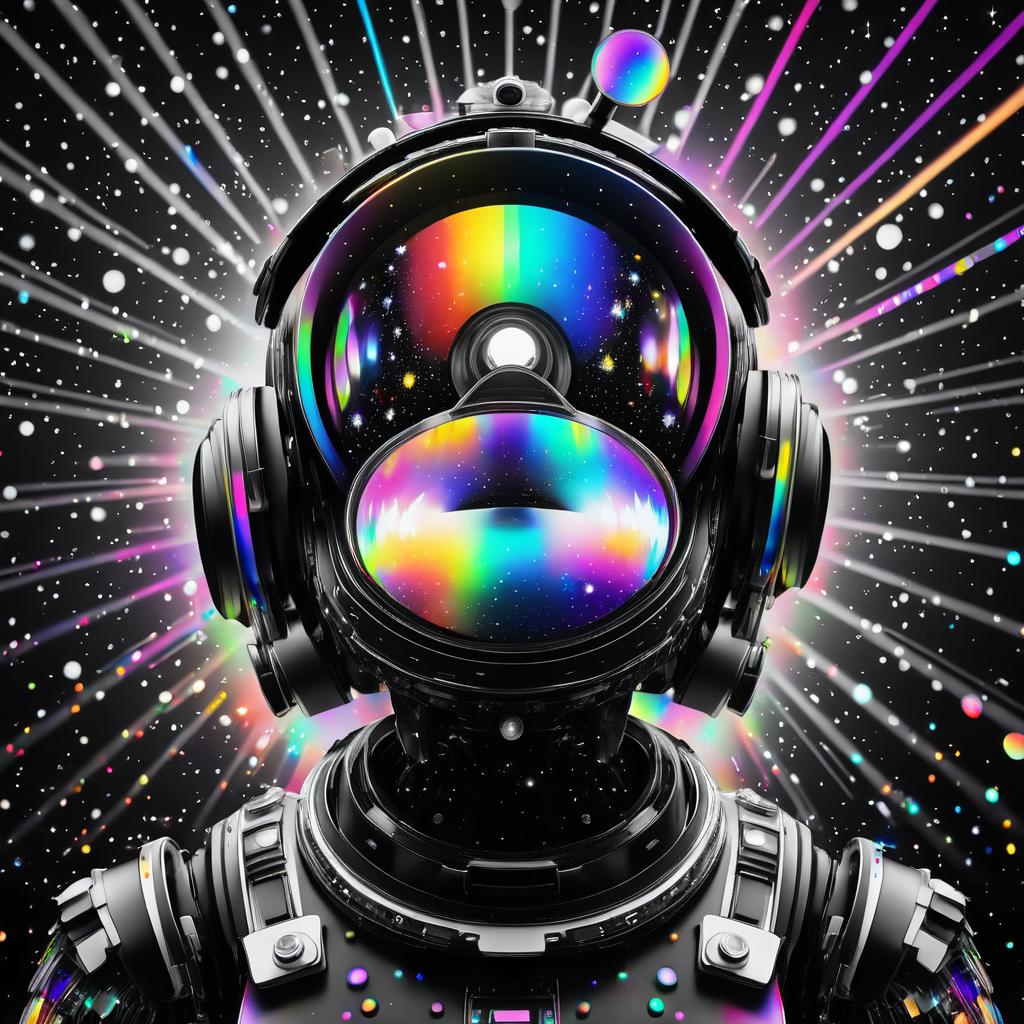 Galactic Robot Vomiting Colorful Rainbows