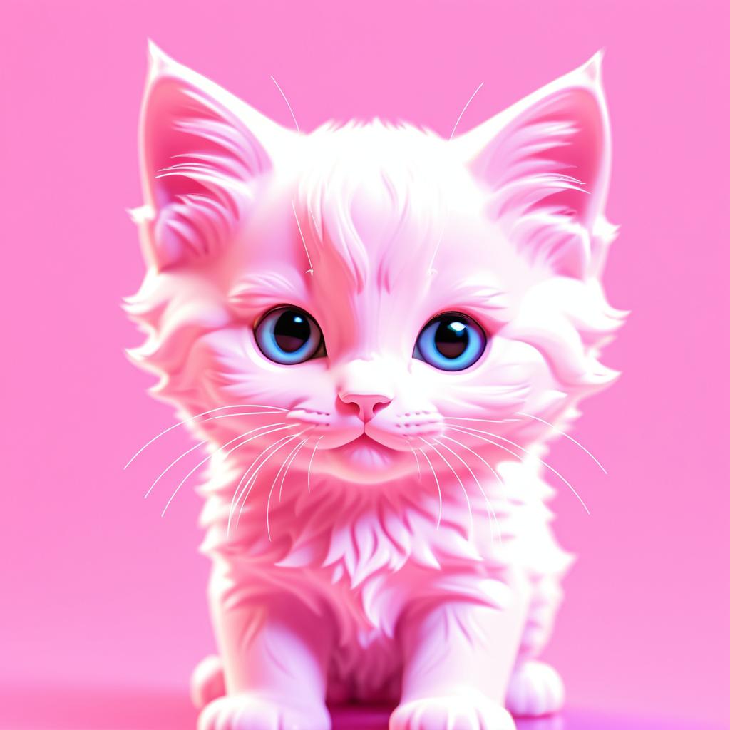 Vibrant Portrait of a Playful Kitten