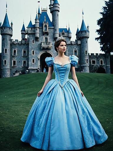 Luxurious Cinderella Blue Dress