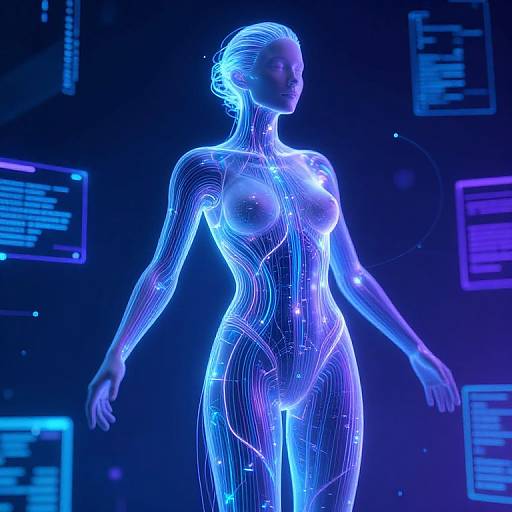 Futuristic AI Naked Body Art