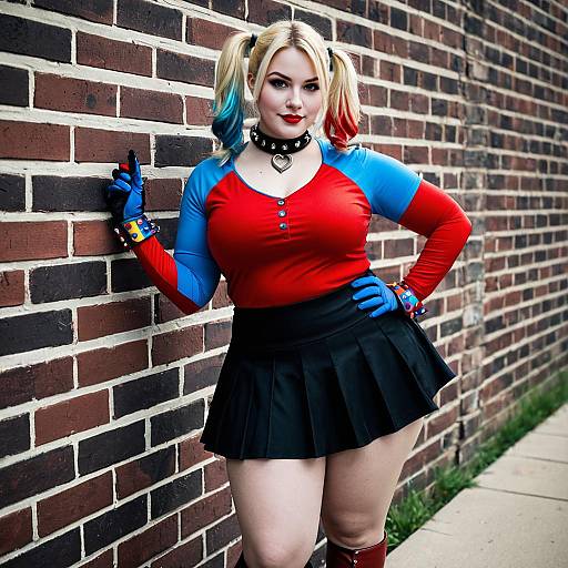 Plus Size Harley Quinn Cosplay Portrait
