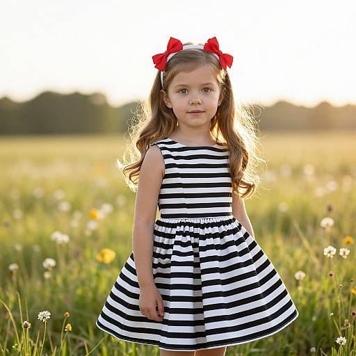 Young Girl in Sunny Meadow