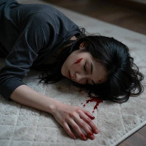 Dramatic Portrait of a Fallen Woman