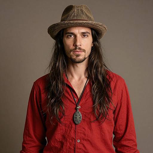 Man in Right Hippie Costume