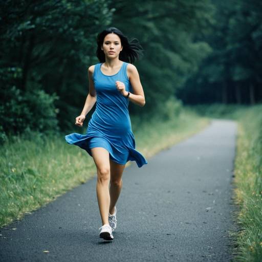 Solo Girl in Outdoor Running Attire