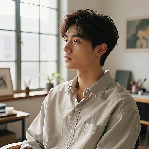 Modern Comb Over in Creative Studio