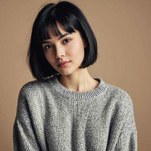 Realistic Portrait of a Stylish Young Woman