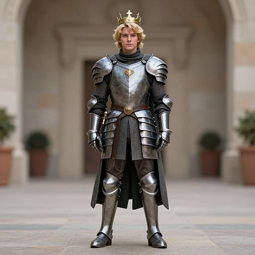 Blond Fairytale Warrior in Armor