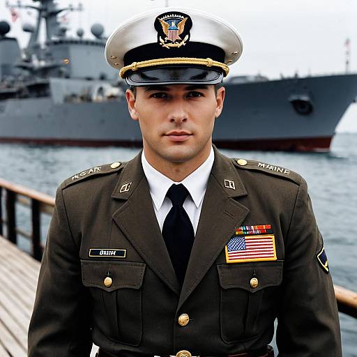 Realistic Marine Engineer in Uniform