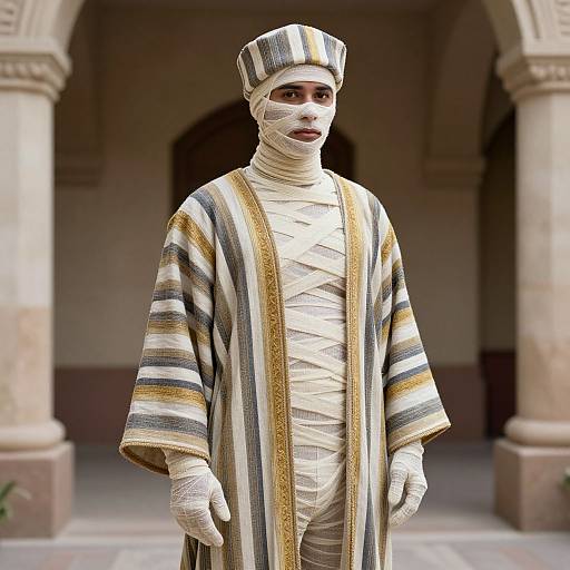 Mummy Returns Man in Striped Robe