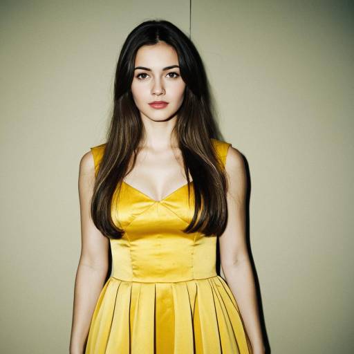 Realistic Girl in a Yellow Dress
