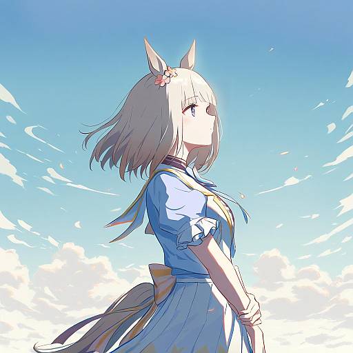 Illustration of Happy meek (umamusume), umamusume in the style of Avogado6