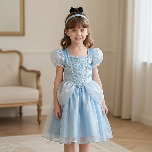 Young Girl in Cinderella Costume