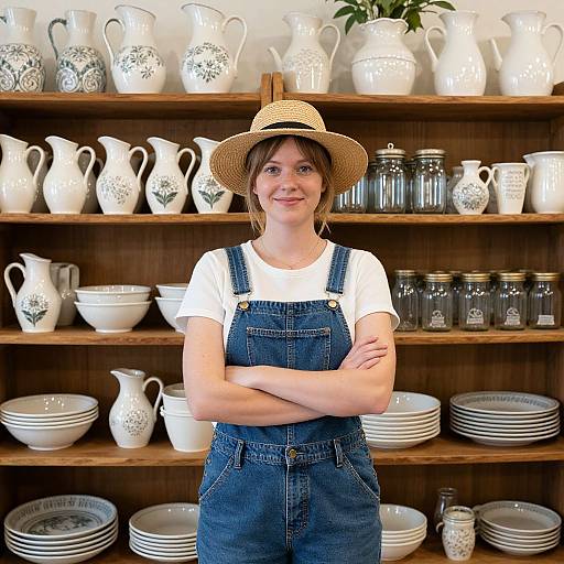Confident Woman in Country Store