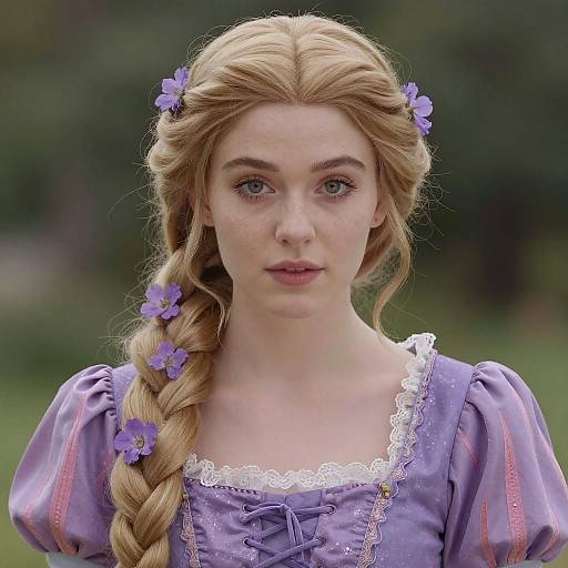 Enchanting Close-Up of Rapunzel Costume