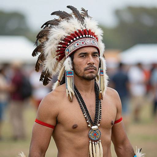 Muscular Native American Male Portrait