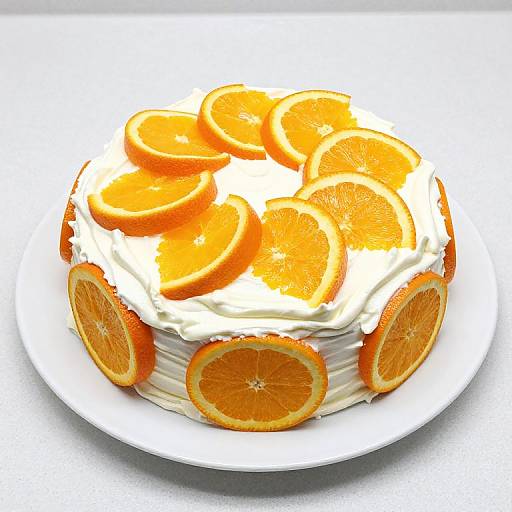 Sliced Mandarin Orange Cake with Frosting