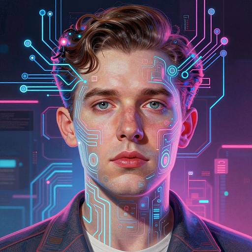Vintage Portrait to Cyberpunk Art