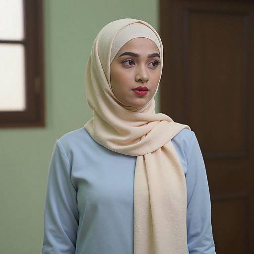Portrait of Woman in Hijab Indoors