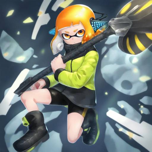 Illustration of Agent 4 (splatoon), splatoon (series) in the style of Jaco