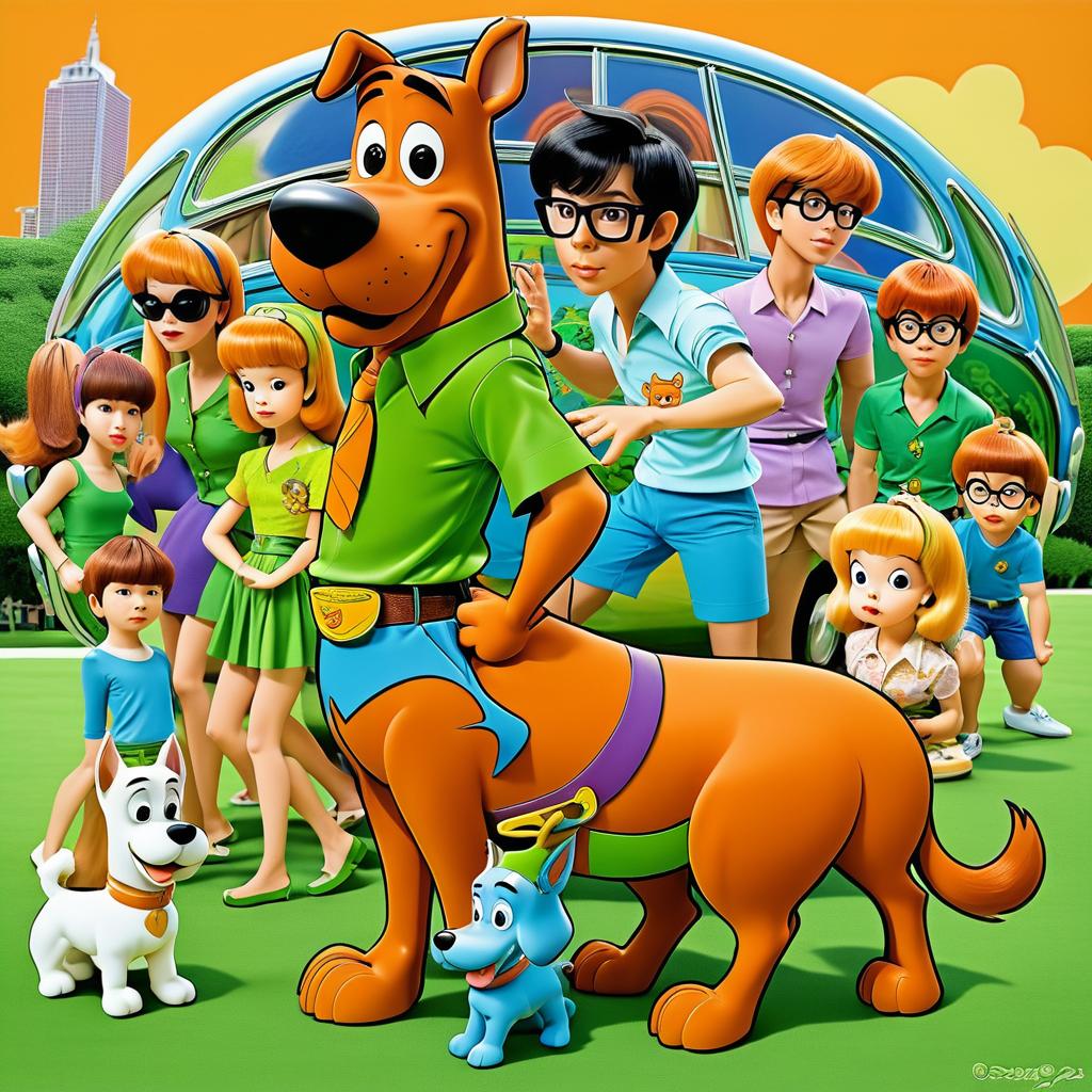 Whimsical Scooby-Doo in Tezuka Style