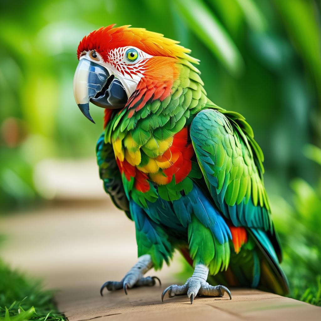 Vivid Parrot Pathway Photography