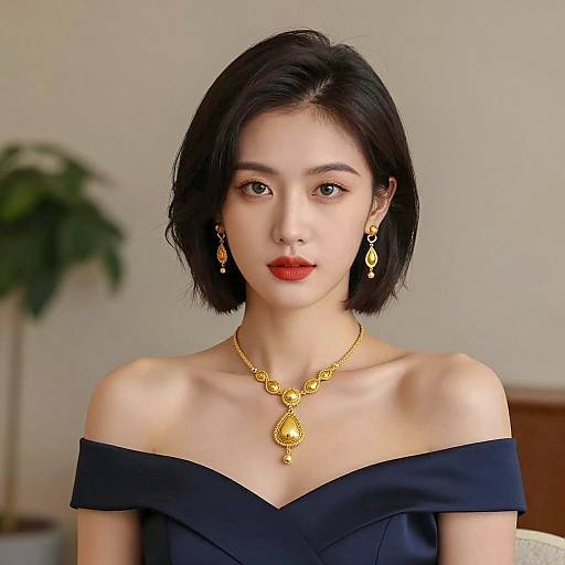 Elegant Portrait of Stylish Young Woman