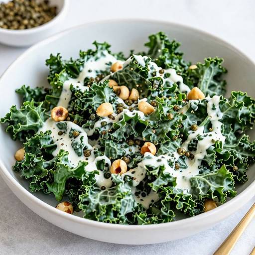 Creamy Kale Salad with Hazelnuts