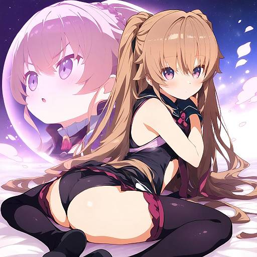 Illustration of Arisaka mashiro, ao no kanata no four rhythm in the style of Takato kurosuke