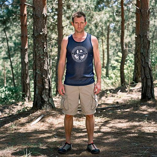 Adventurous Man in Nature with Analog Film