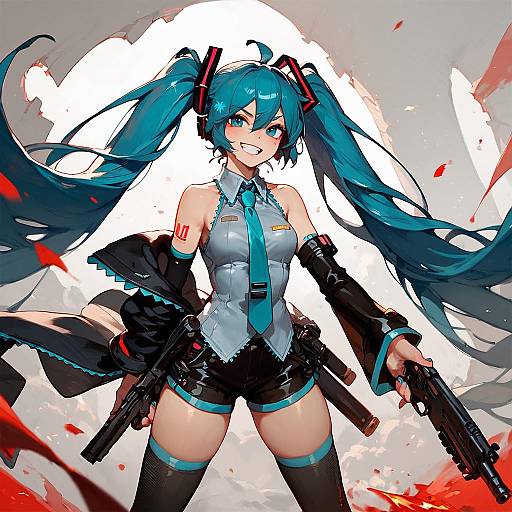 Hatsune Miku in Chaotic War Zone
