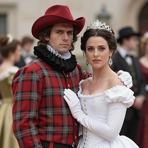 Elegant Couple in Historical Costume