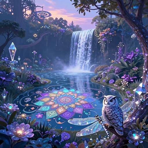 Dreamlike Fantastical Garden Vista