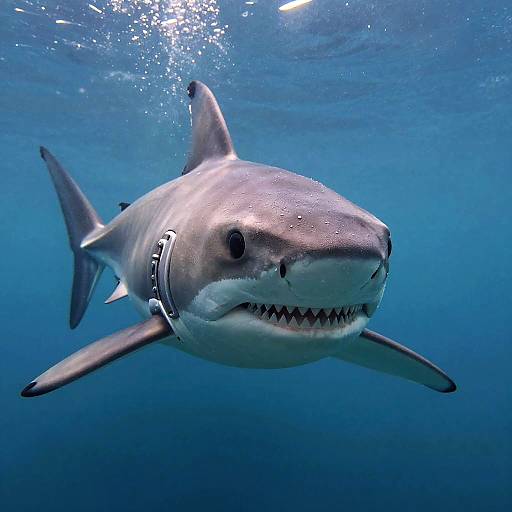 Hyperrealistic Robotic Shark Portrait
