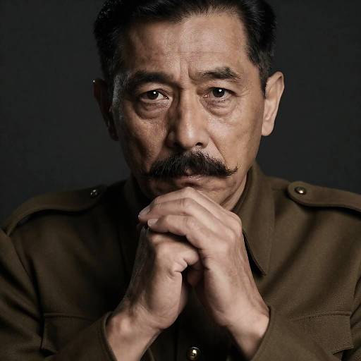Older Man in Brown Military Uniform