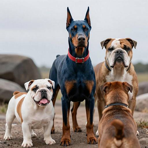 CGI Dogs in Rocky Landscape