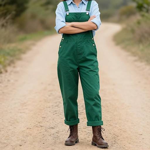 Confident Woman on Dirt Road