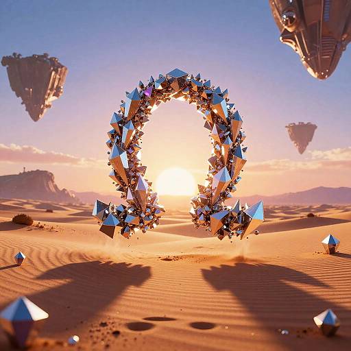 Surreal Upside Down Omega Crystals