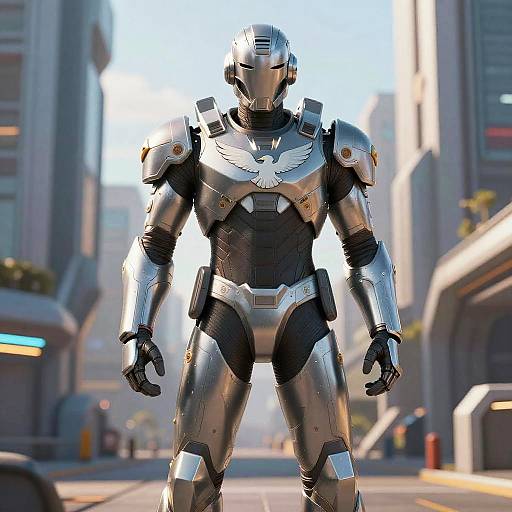 Futuristic Peacemaker in Urban Armor
