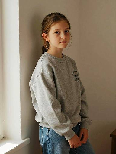 Cozy Freckled Girl Lifestyle Portrait