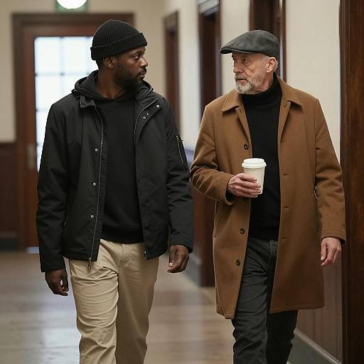 Mysterious Encounter in Dim Hallway