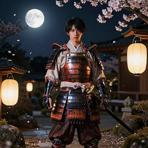Kunimitsu in Serene Night Garden