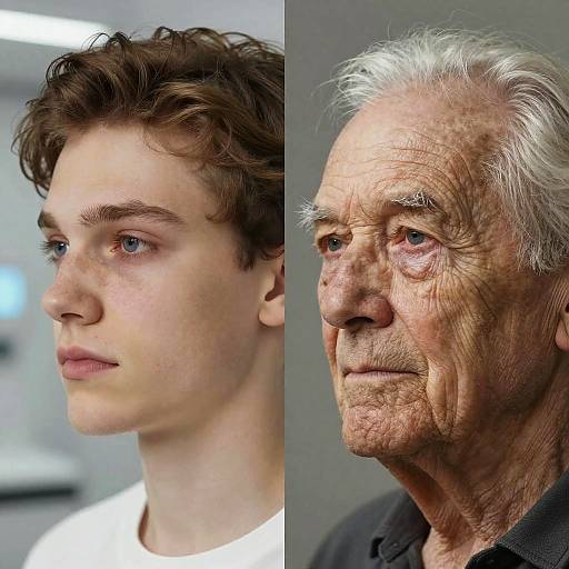 Age Transformation Digital Art Concept